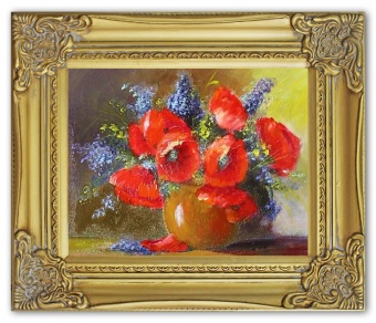 Red flowers handmade oil painting canvas oil painting picture G05395