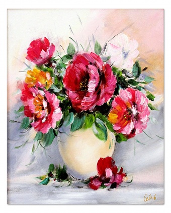 Colorful flowers handmade oil paintings canvas oil painting G119487