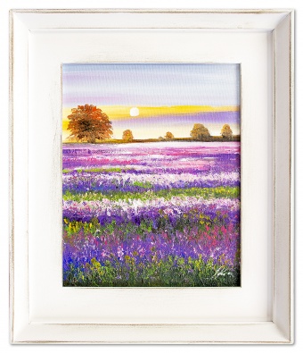 The purple field handmade oil paintings canvas oil painting G120399.