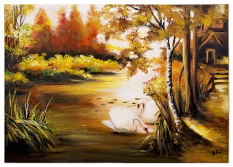 "Autumn morning" Handwork Oil paintings Paintings Canvas Oil painting Picture G16518