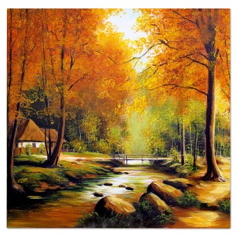 Autumn landscape handmade oil paintings canvas oil painting picture G120225