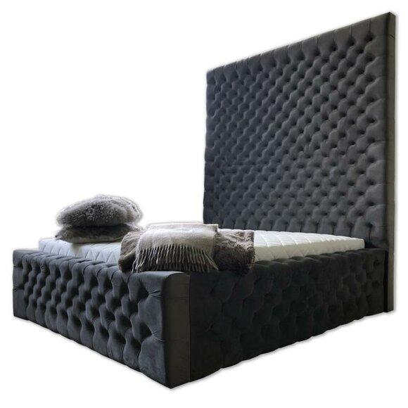 Beds Black Luxury Hotel 180x200cm Bed Upholstery Design Furniture Double Hotel on Stock