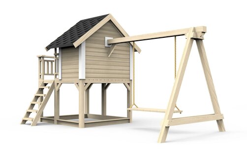 Playground play tower playground swing slide hut playhouse