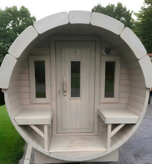 Sauna barrel Fass sauna wooden sauna round wood saunas 6-8 people 3.5m