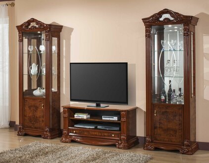 Classic living room wall RTV showcase cabinet furniture new 3-piece.