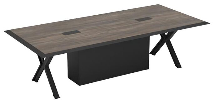 Desk Office Table Rectangular Study Room Office Gray Black Wood