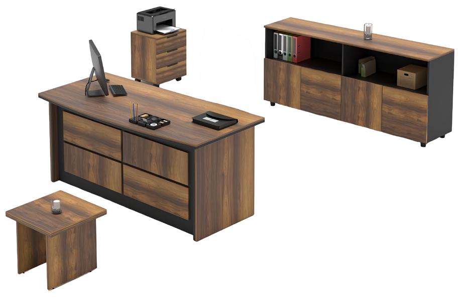 Office study desk chest of drawers sideboard coffee table brown wood