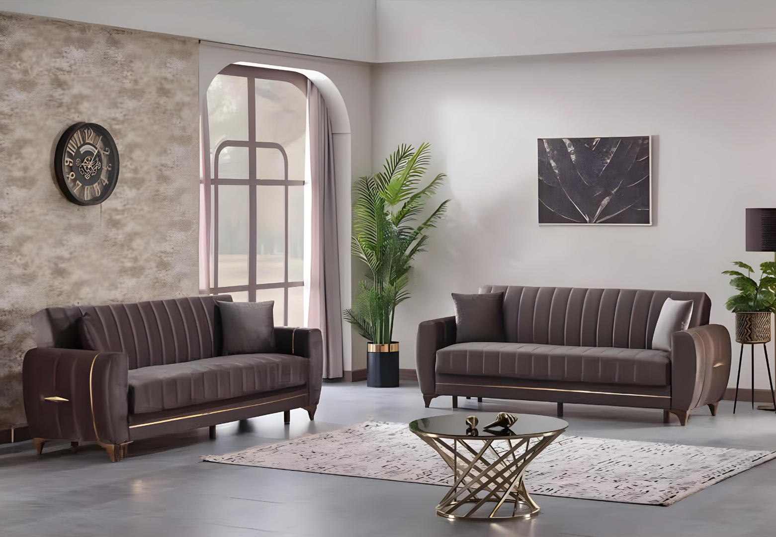 Living Room Design Sofa Set 3+3 Seater Modern 2x Sofas Luxury Furniture Seating