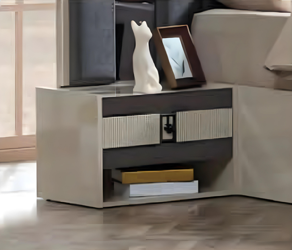 Modern Design Complete 2x Nightstands Wooden Furniture Bedroom