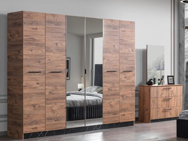 Bedroom set wardrobe + dresser + mirror modern furniture 3-piece luxury