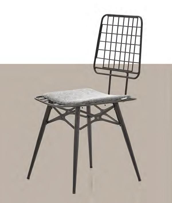 Metal chair with cushion garden chair terrace chair dining chair chair