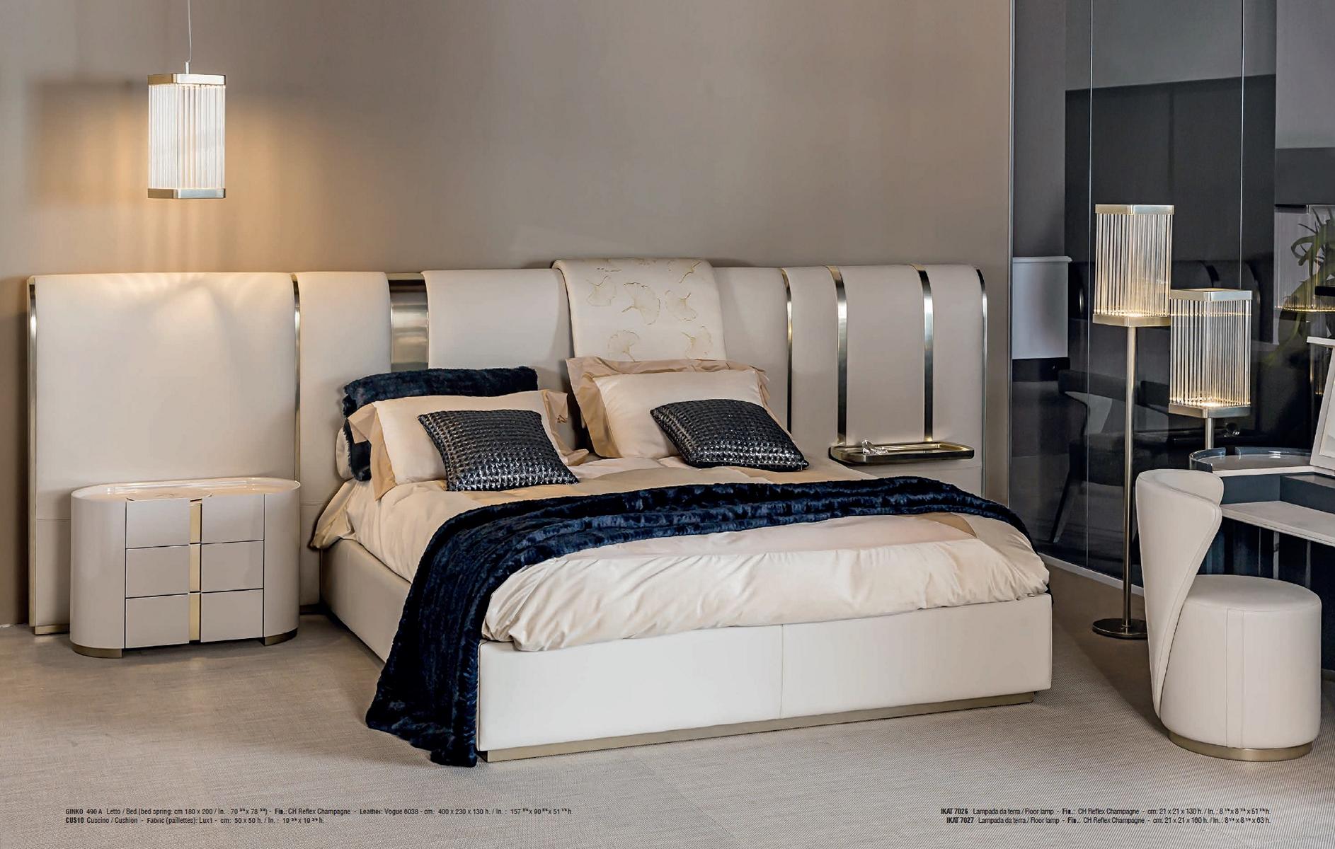 Luxury bed Italian design furniture interior bedroom beds double marriage