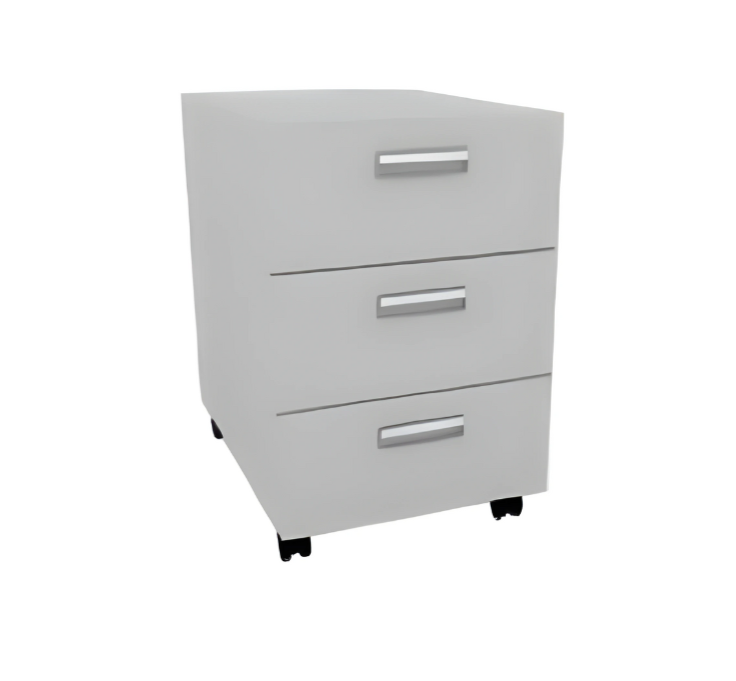 Stylish white dresser drawers on wheels modern storage wooden furniture