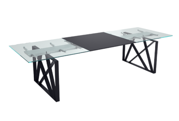 Designer conference table luxury office furniture glass top stainless steel legs table