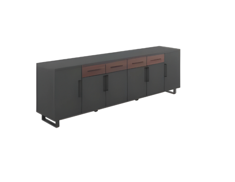 Stylish black brown filing cabinet luxury office furniture wooden office cabinet