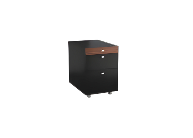 Stylish black chest of drawers luxury office furniture wood work environment modern