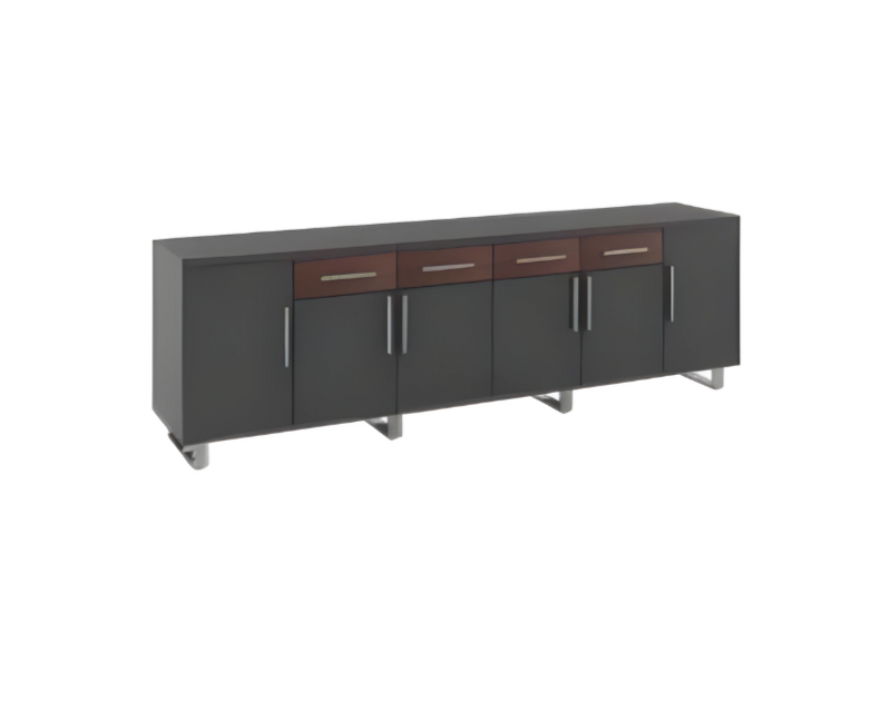 Modern Brown Black Filing Cabinet Luxury Office Furniture Multipurpose Cabinet