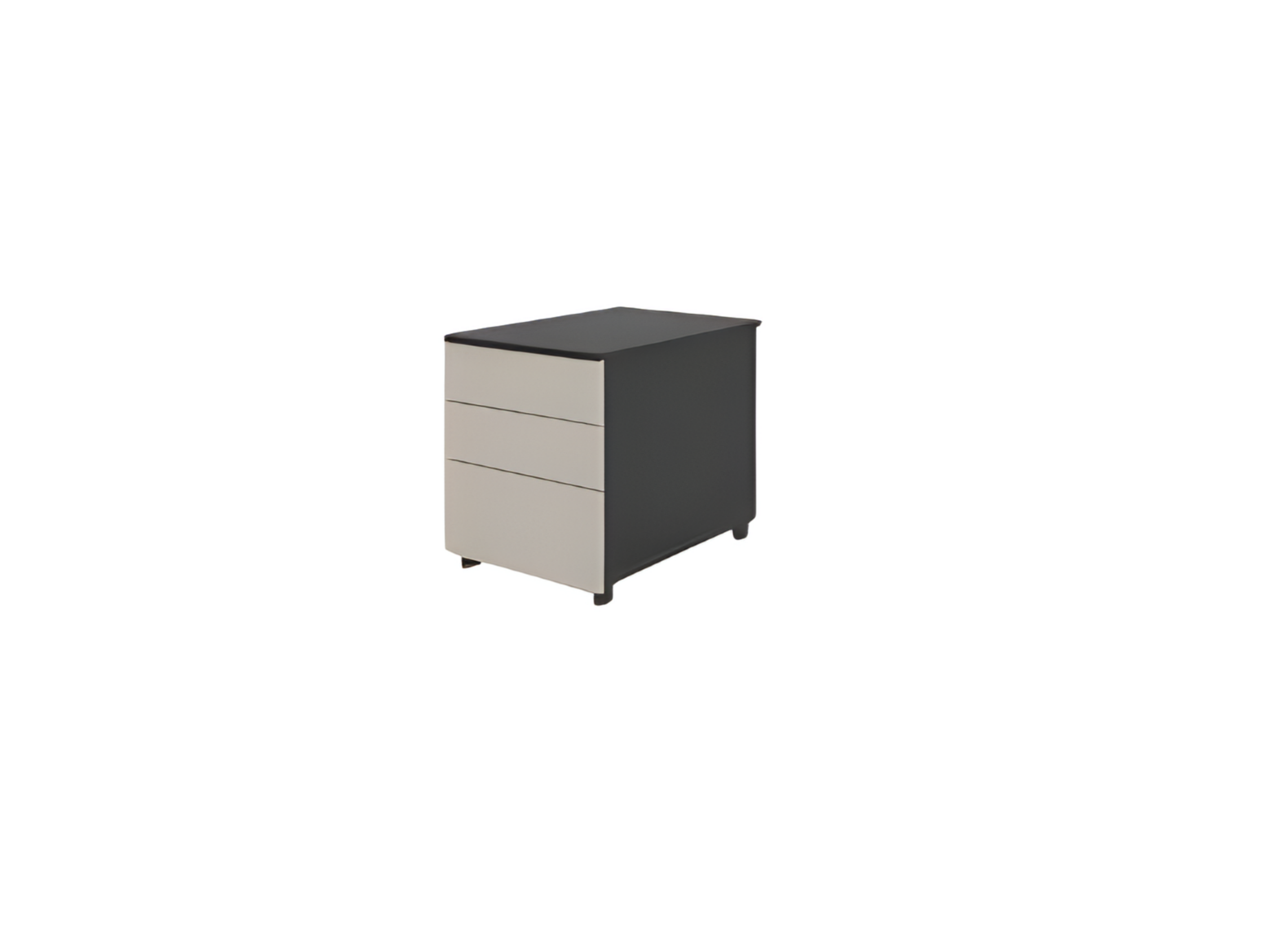 Rolling container side table chest container for table desk