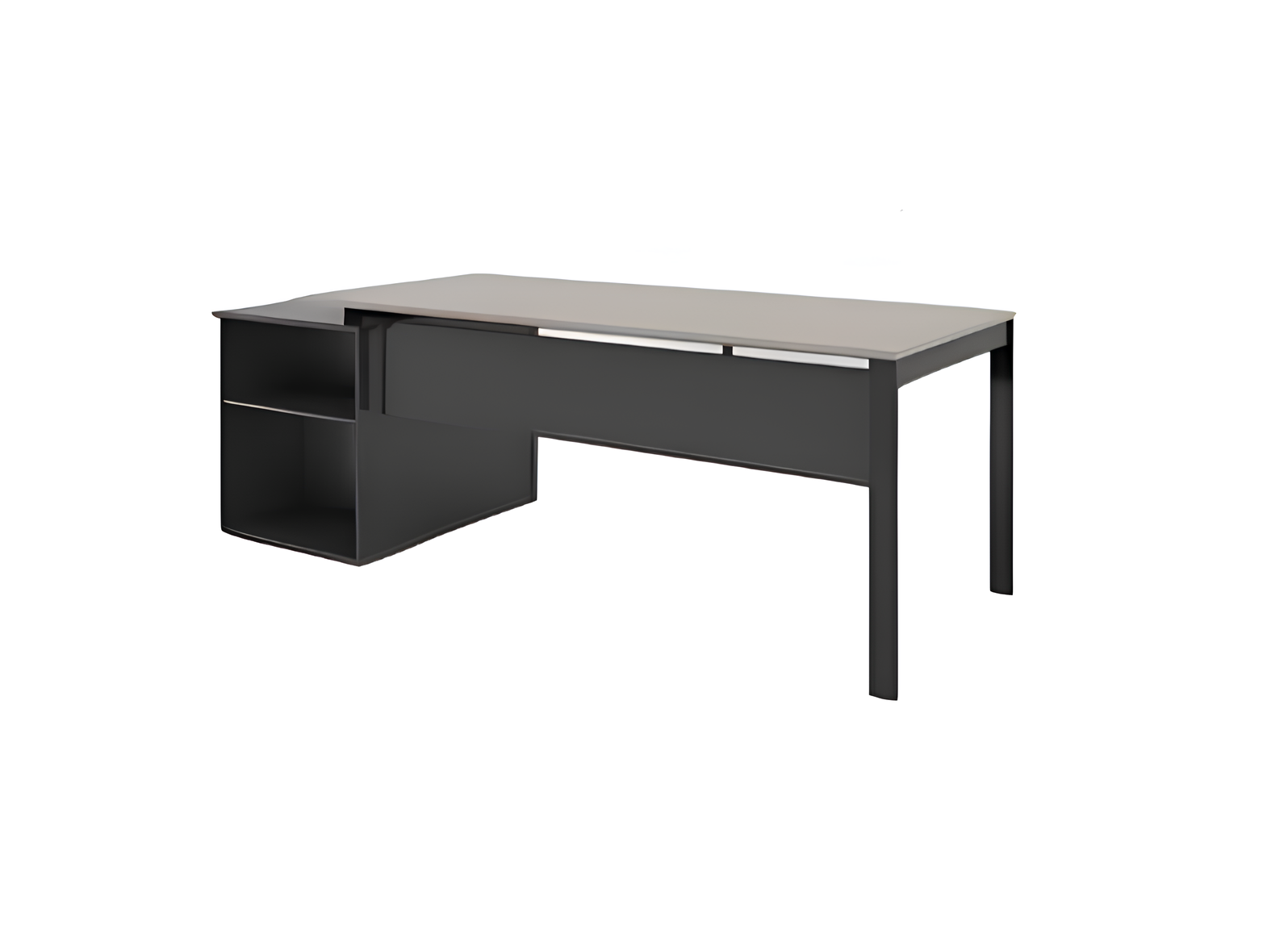 Stylish work desk black gray deluxe wooden furniture workspace