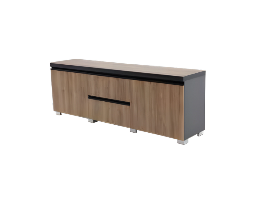 Modern TV cabinet brown gray office furniture deluxe work environment wood