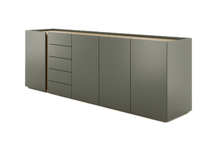 Elegant filing cabinet gray Stylish office furniture office cupboard wood modern