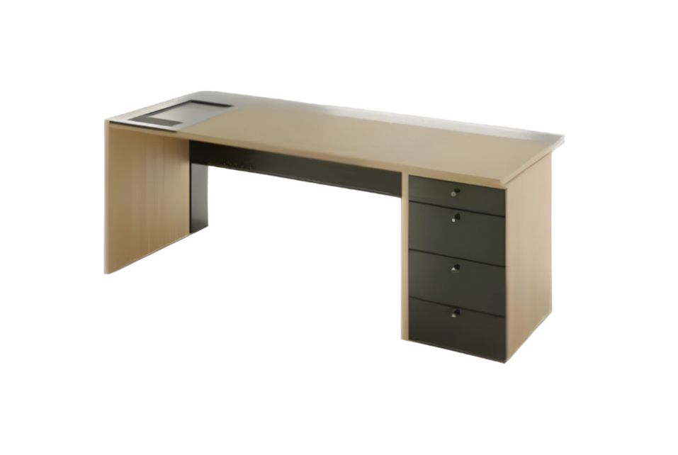 Designer Desk Black-Brown Luxury Office Furniture Wooden Desk