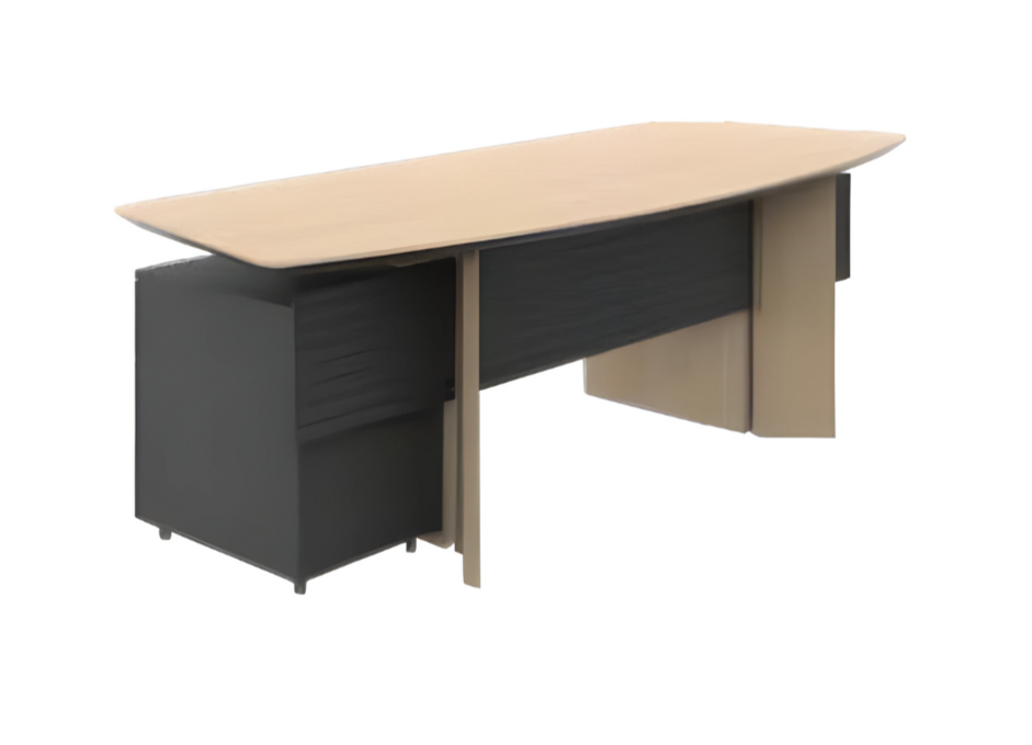 Modern office desk black brown desk wooden furniture work environment