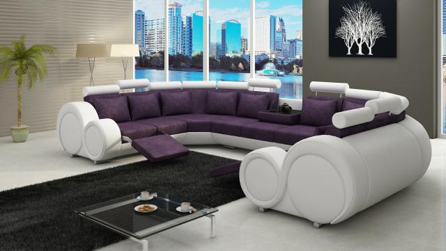 Fabric couch textile sofa corner sofa USB, couch living landscape XXL textile sofa couches.