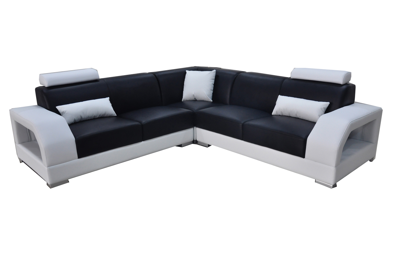 XXL corner sofa leather living landscape set modern design L-shaped sofa G8001B