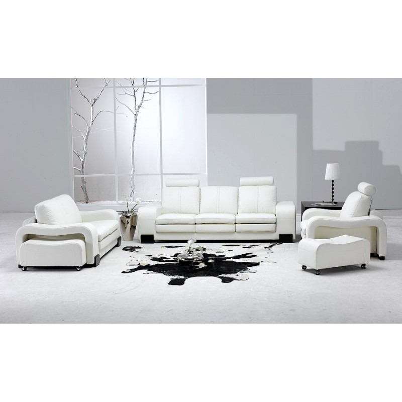 Sofa set sofa couch seating upholstered set 3+2+1 couch set leather sofa Franco W