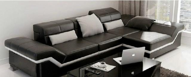 LEATHER SOFA with USB SOFA SET DESIGNER COUCH LIVING LANDSCAPE "COLOR CHOICE" NEW