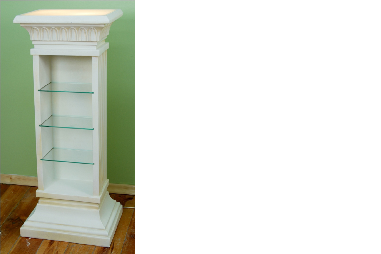 Design Display Case Shelf Glass Column Showcases Shelves Lamp Cabinet Living Room 6893