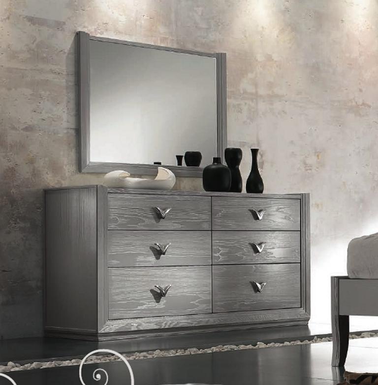 Chest of drawers mirror set wood designer chests of drawers cabinet Italy set 2pcs.