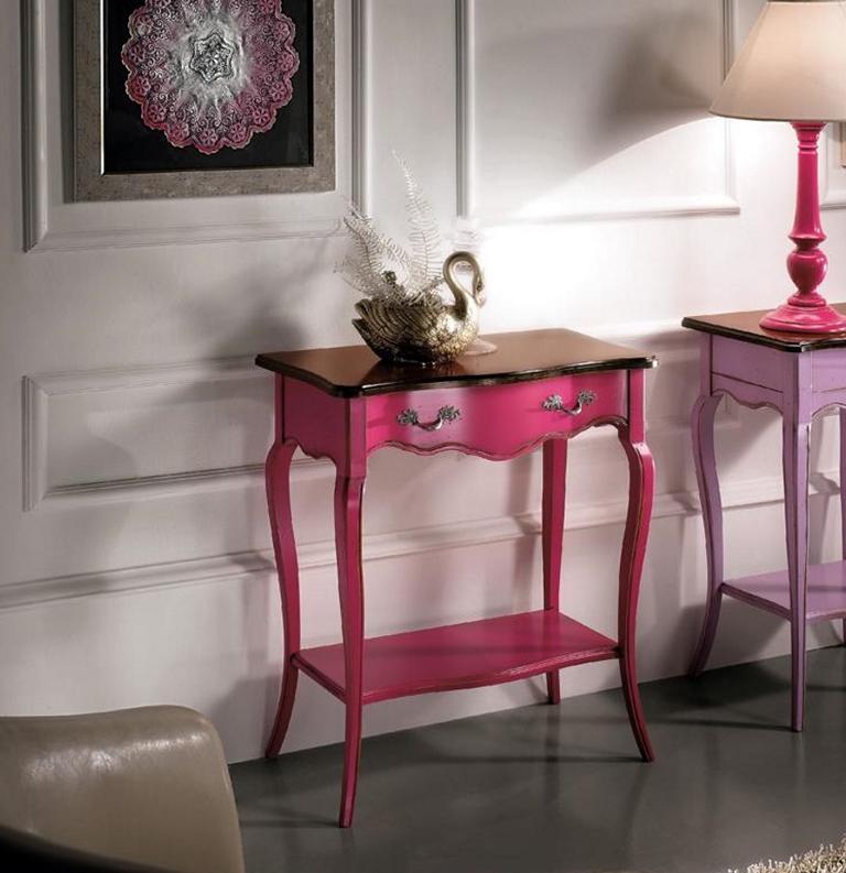 Pink Console Table Wooden Console Telephone Table Wall Table New