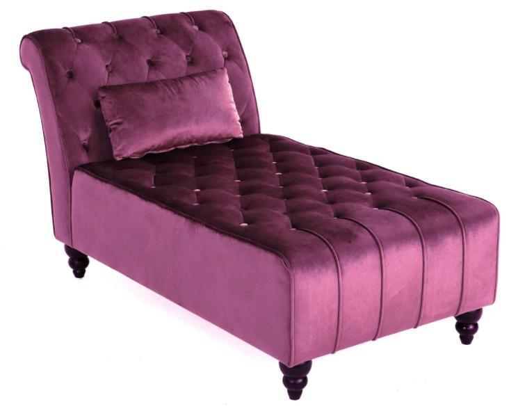 Purple Chaise Longue Chesterfield Furniture Recliner Living Room Modern Design Sofa New