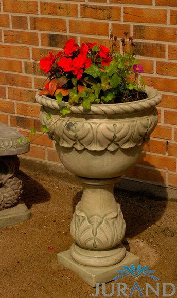 Massive planter flower box plant trough flower pot made of cast stone 2044