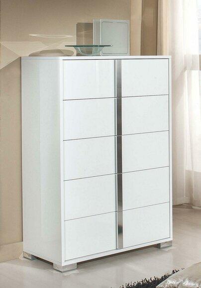 Luxury Chest of Drawers High Cupboard Chests of Drawers Sidebaord Cabinets Wood White Italy Furniture