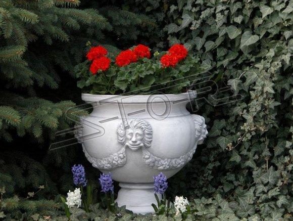 Design Flower Pot Top Plant Tub Vessel Pots Figure Face Sculpture S104007A