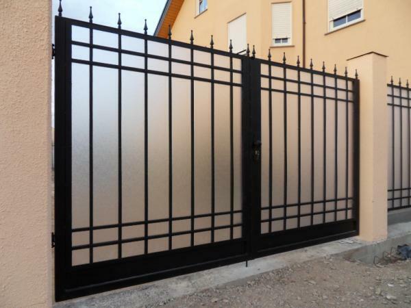 Entrance gate electric swing gates handmade per 1m wrought iron gate #370 New