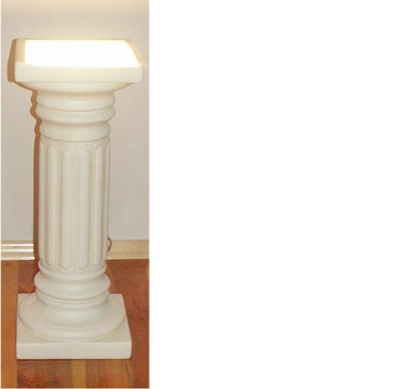 Antique roman design column of light stand made of acrylic/stucco material, model - 6835