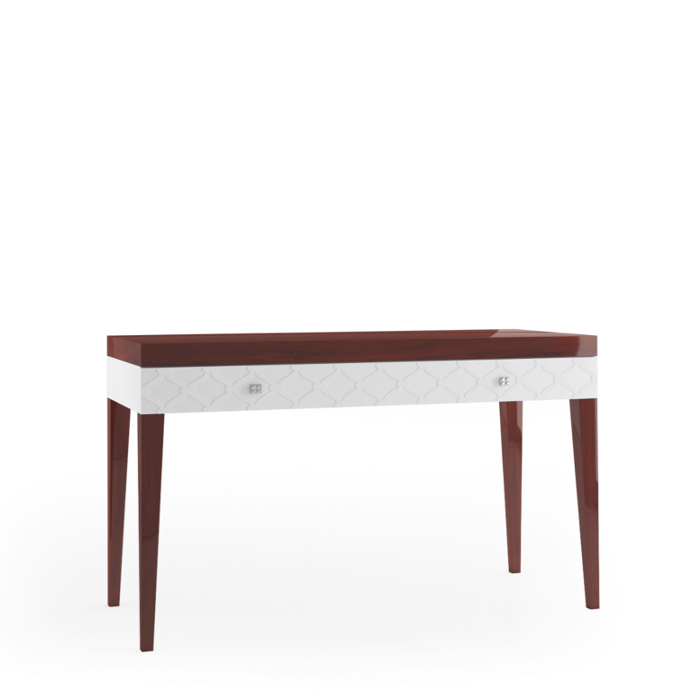 Modern style made of real wooden gloss console table with sliding drawers, collection VIA