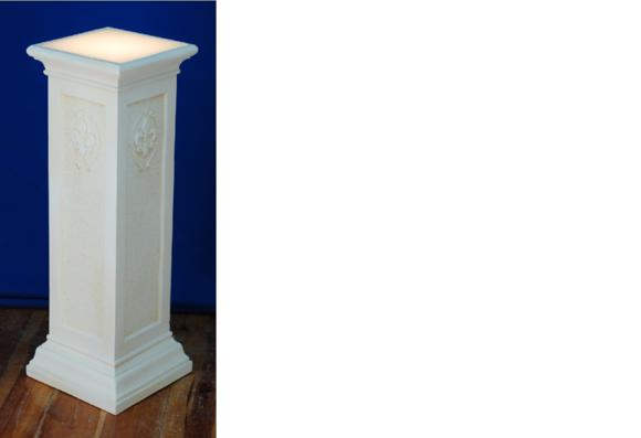 Classic style column design decorative floor lamp made of stucco/acrylic material