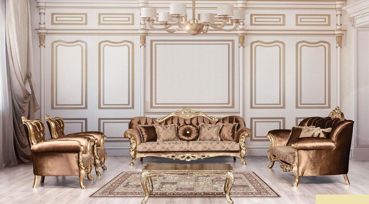 Sofa Set 3+3+1+1 Seater Coffee Table Sofa Armchair Luxury Set of 5pcs