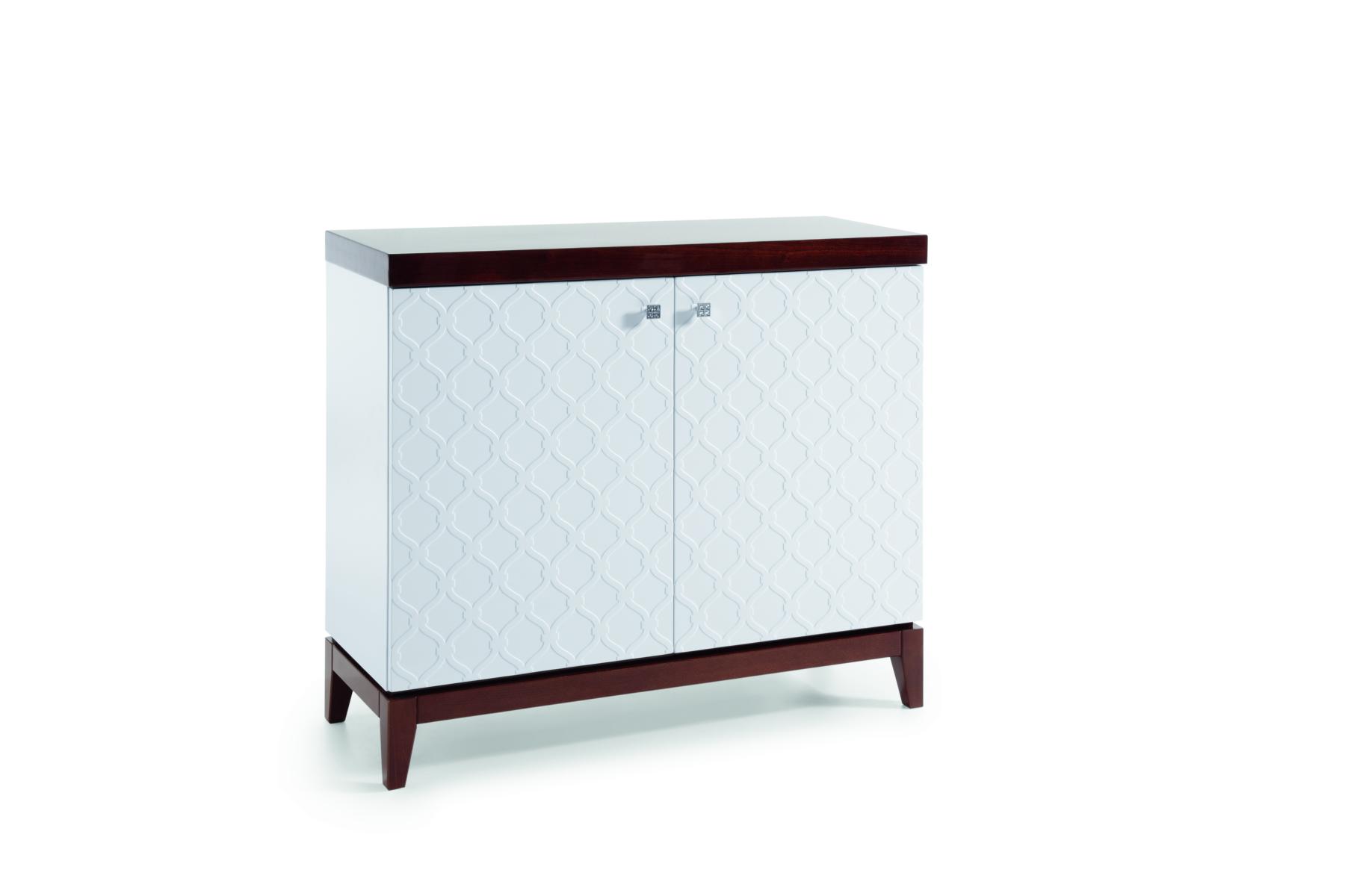 Modern style made of real wooden sideboard with 2-swing doors, model - VI-K2