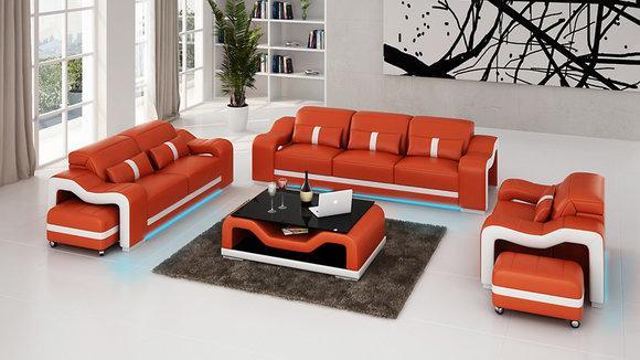 Leather sofa couch living area 3+2+1 seater set sofa set sofa G8027D