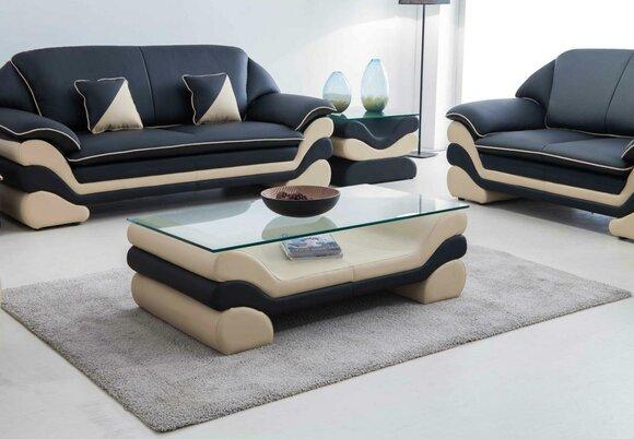 Classic Luxury Designer Coffee Table Sofa Living Room Table Leather Tables Glass