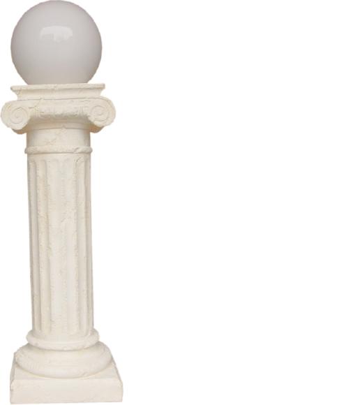 Antique style roman column design round lamp stand made of stucco/acrylic material