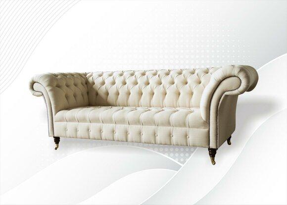 Chesterfield Cream Textile Living Room New Creative Modern Design Furniture Luxury Sofa