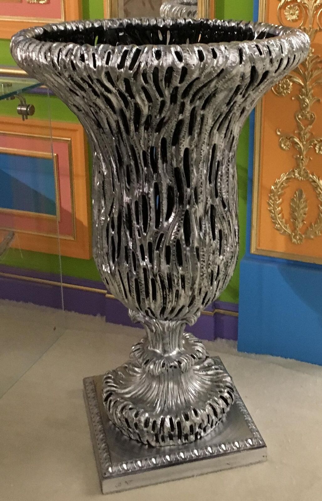 Antique rare soviet flower vase silver for living room rare Russia