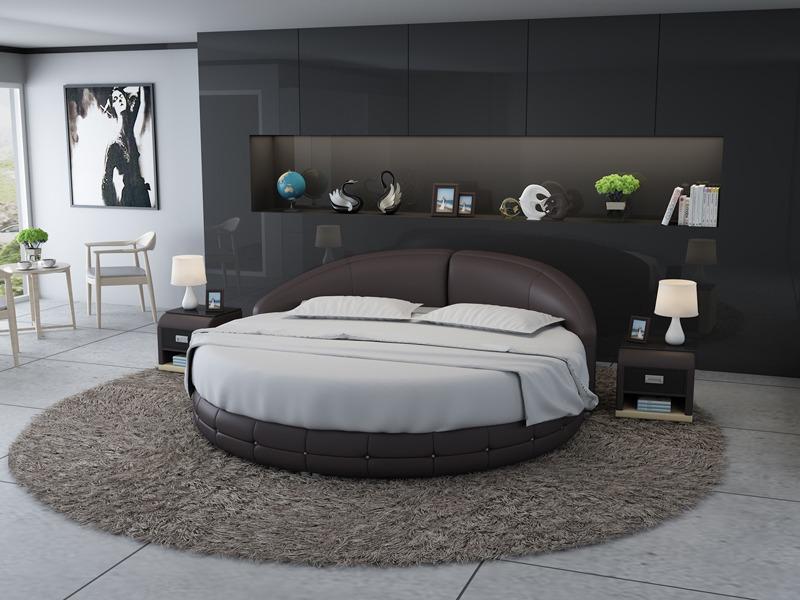 Design Round Bed Upholstered Bed Luxury Bed Double Bed USB Beds Round